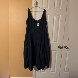 Chic Dark Wash Denim Dress